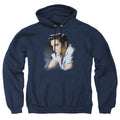 Elvis Presley Blue Profile Pullover Hoodie