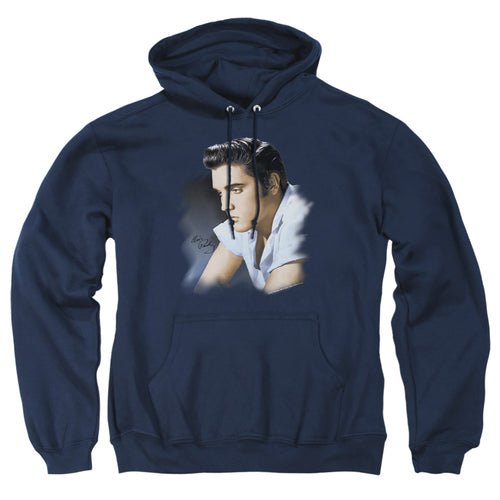 Elvis Presley Blue Profile Pullover Hoodie