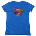 Superman Destroyed Supes Logo Womens T-Shirt