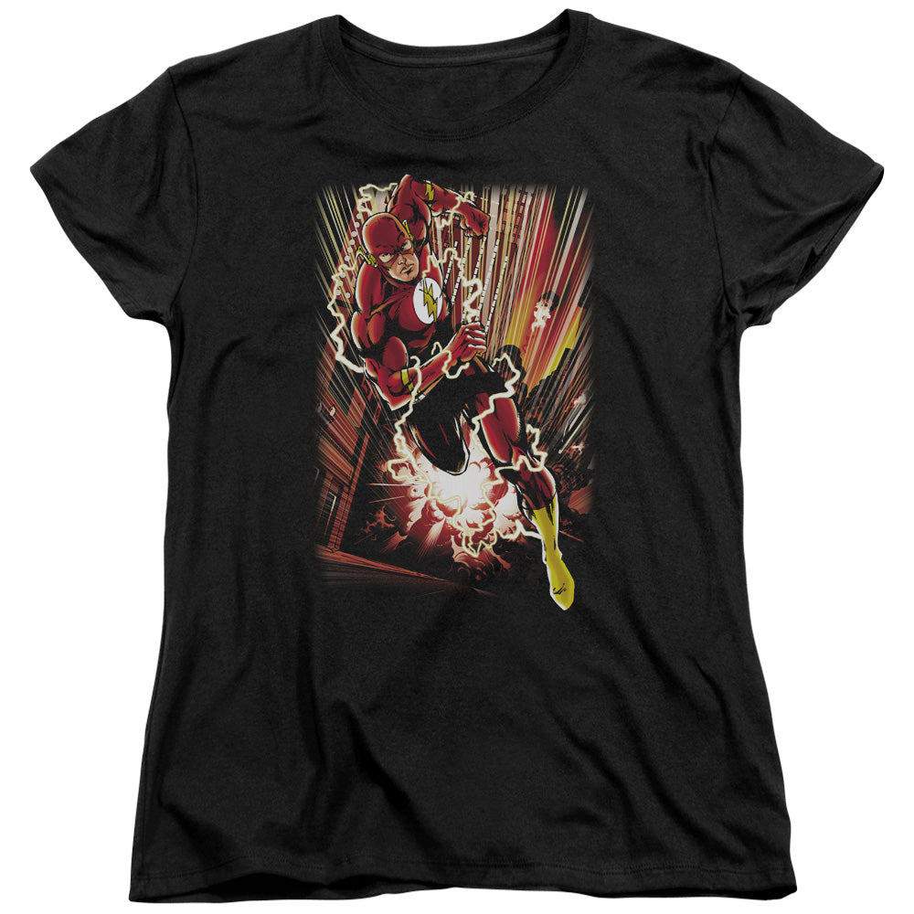 Justice League Street Speed Womens T-Shirt