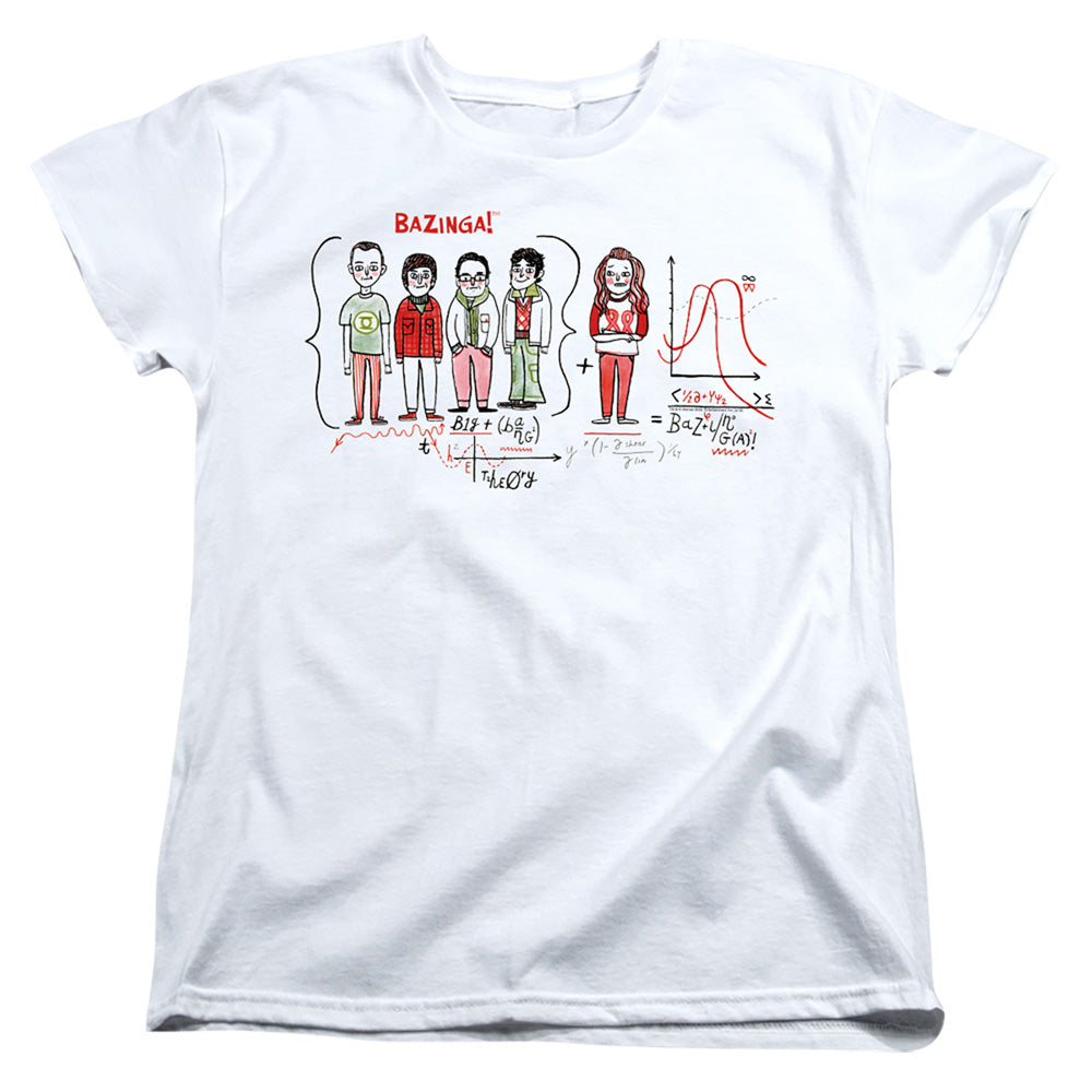 Big Bang Theory Bazinga Equation Womens T-Shirt