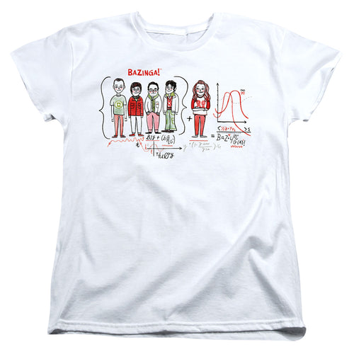 Big Bang Theory Bazinga Equation Womens T-Shirt