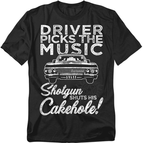 Supernatural Driver Picks the Music T-Shirt