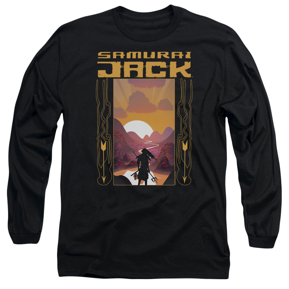 Samurai Jack Sunrise Black Long Sleeve T-Shirt