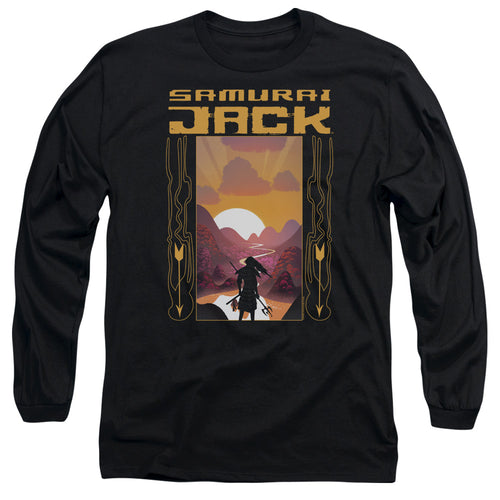 Samurai Jack Sunrise Black Long Sleeve T-Shirt