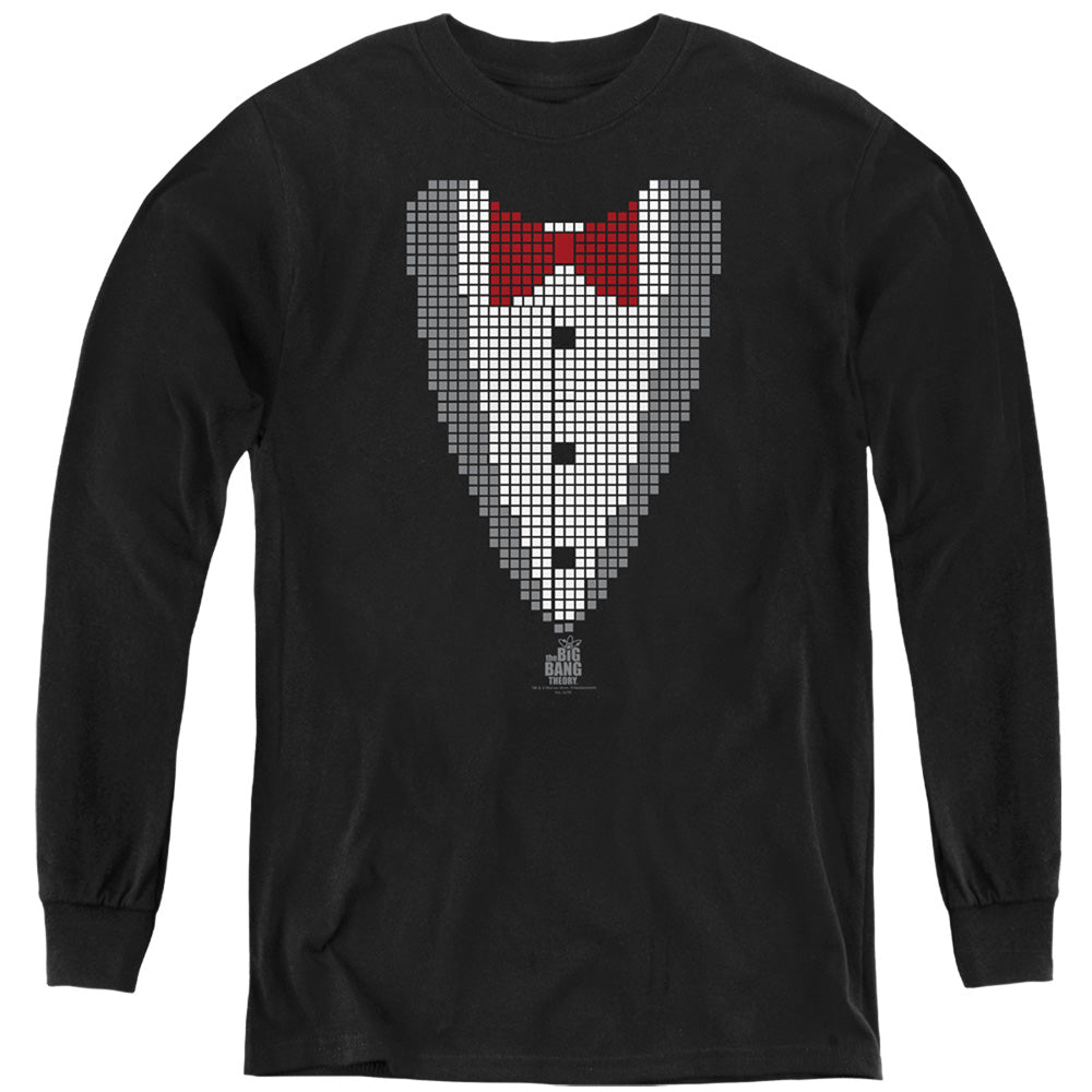 Big Bang Theory Pixelated Tux Youth Long Sleeve T-Shirt