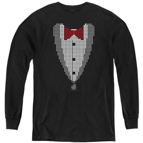 Big Bang Theory Pixelated Tux Youth Long Sleeve T-Shirt