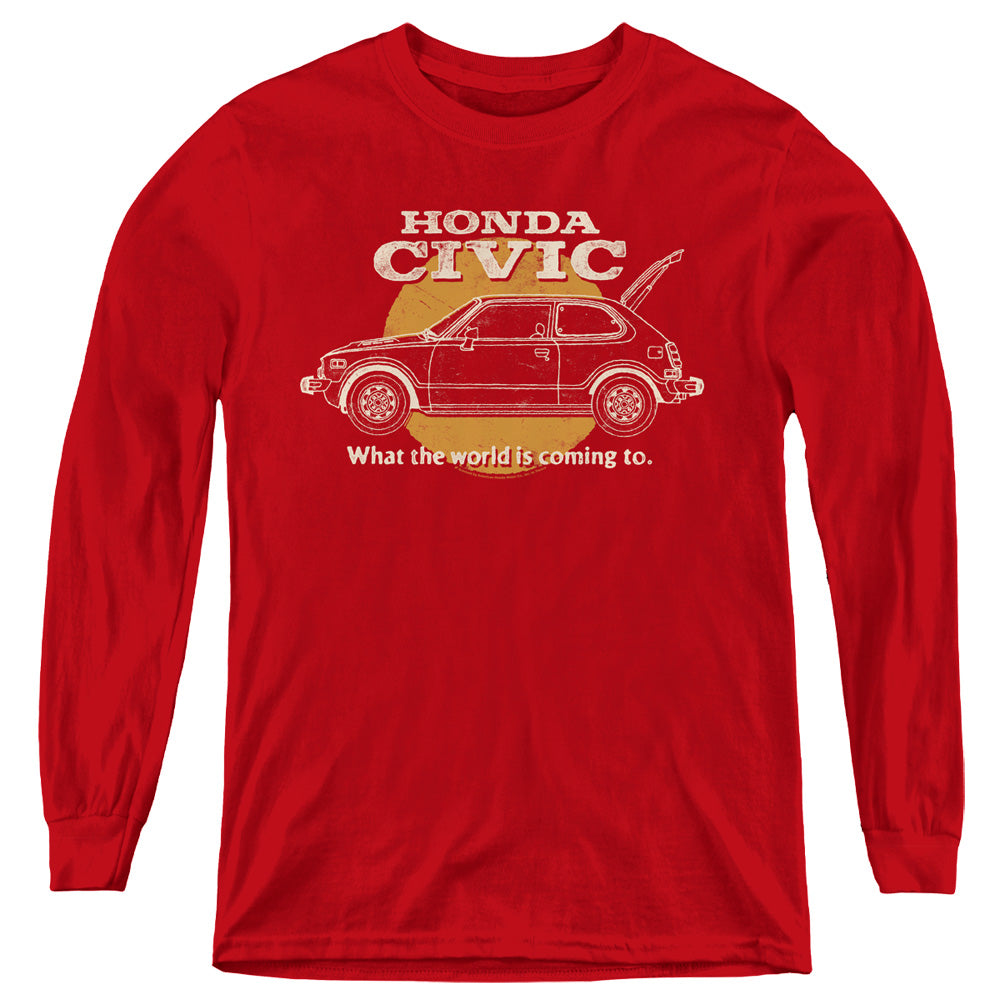 Honda Civic Coming World Youth Long Sleeve T-Shirt