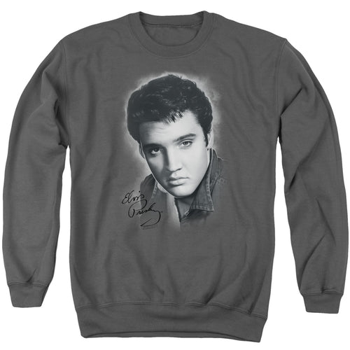 Elvis Presley Grey Portrait Crewneck Sweatshirt