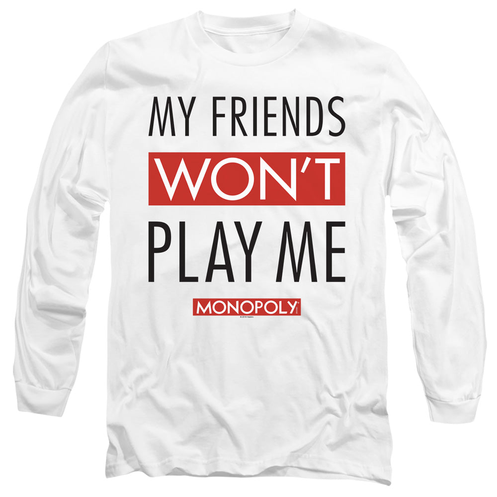 Monopoly My Friends White Long Sleeve T-Shirt