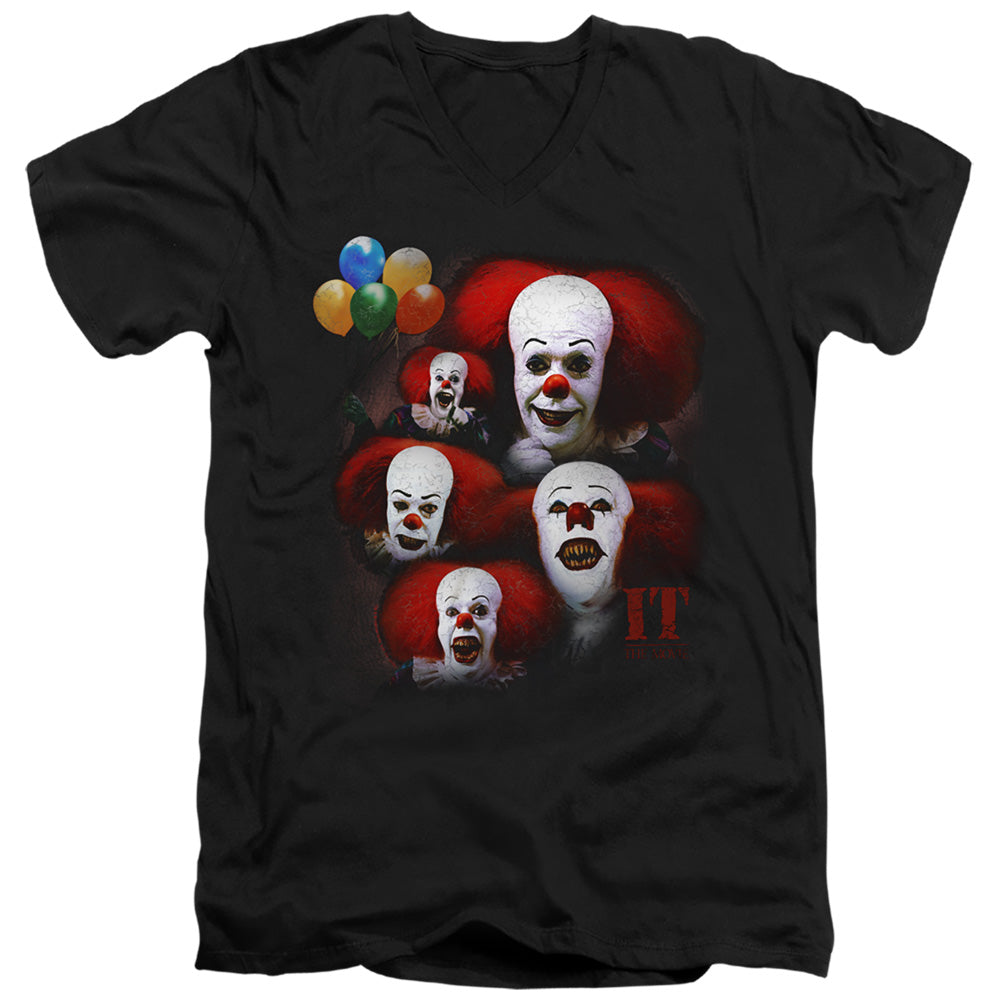 It Many Faces Of Pennywise V-Neck T-Shirt