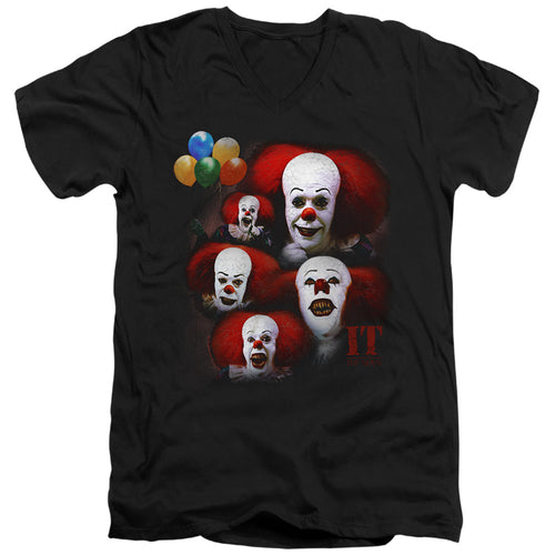 It Many Faces Of Pennywise V-Neck T-Shirt