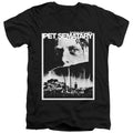 Pet Sematary Poster Black and White V-Neck T-Shirt