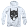 The Batman Skull on White Youth Hoodie