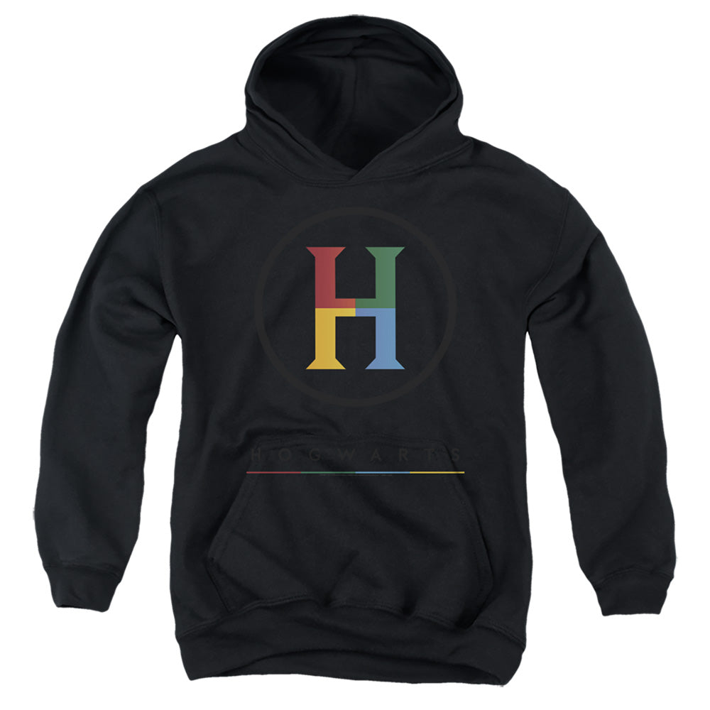 Harry Potter Hogwarts Four Colored 'H' Logo Youth Hoodie