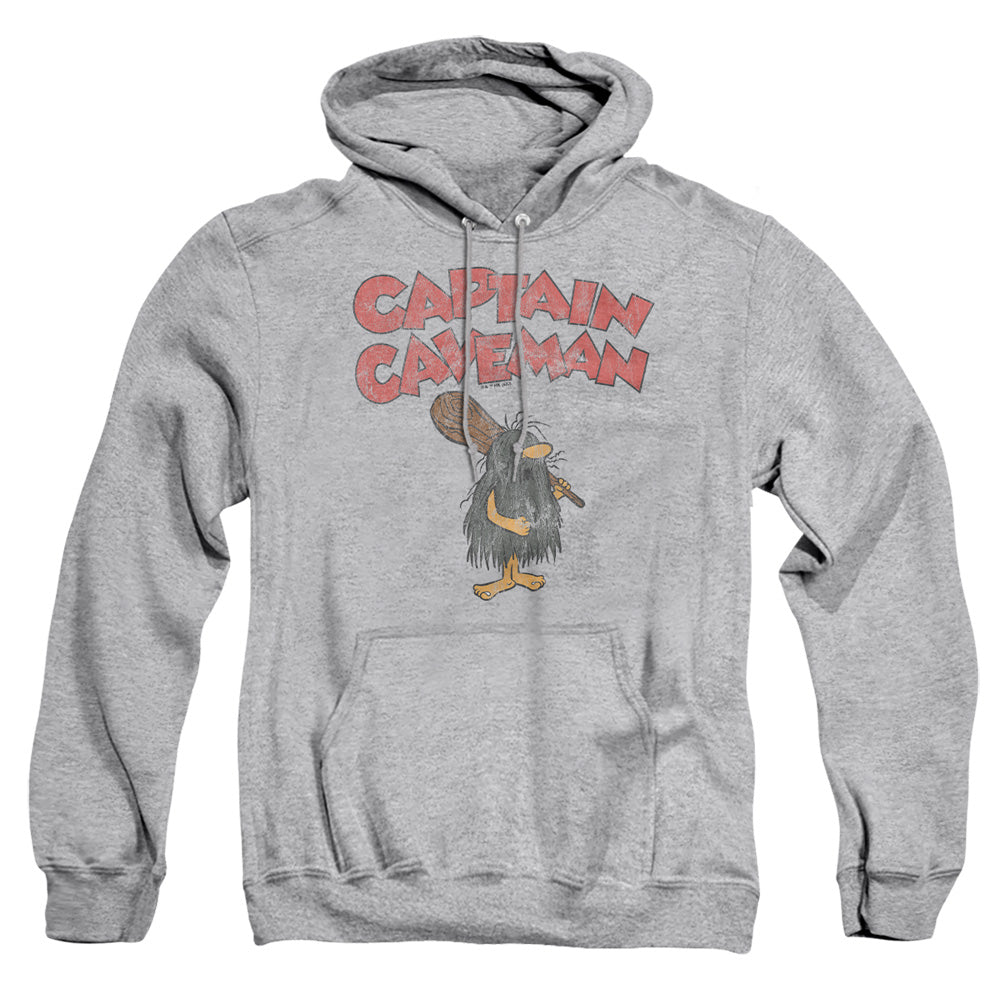 Captain Caveman Distressed Logo Pullover Hoodie
