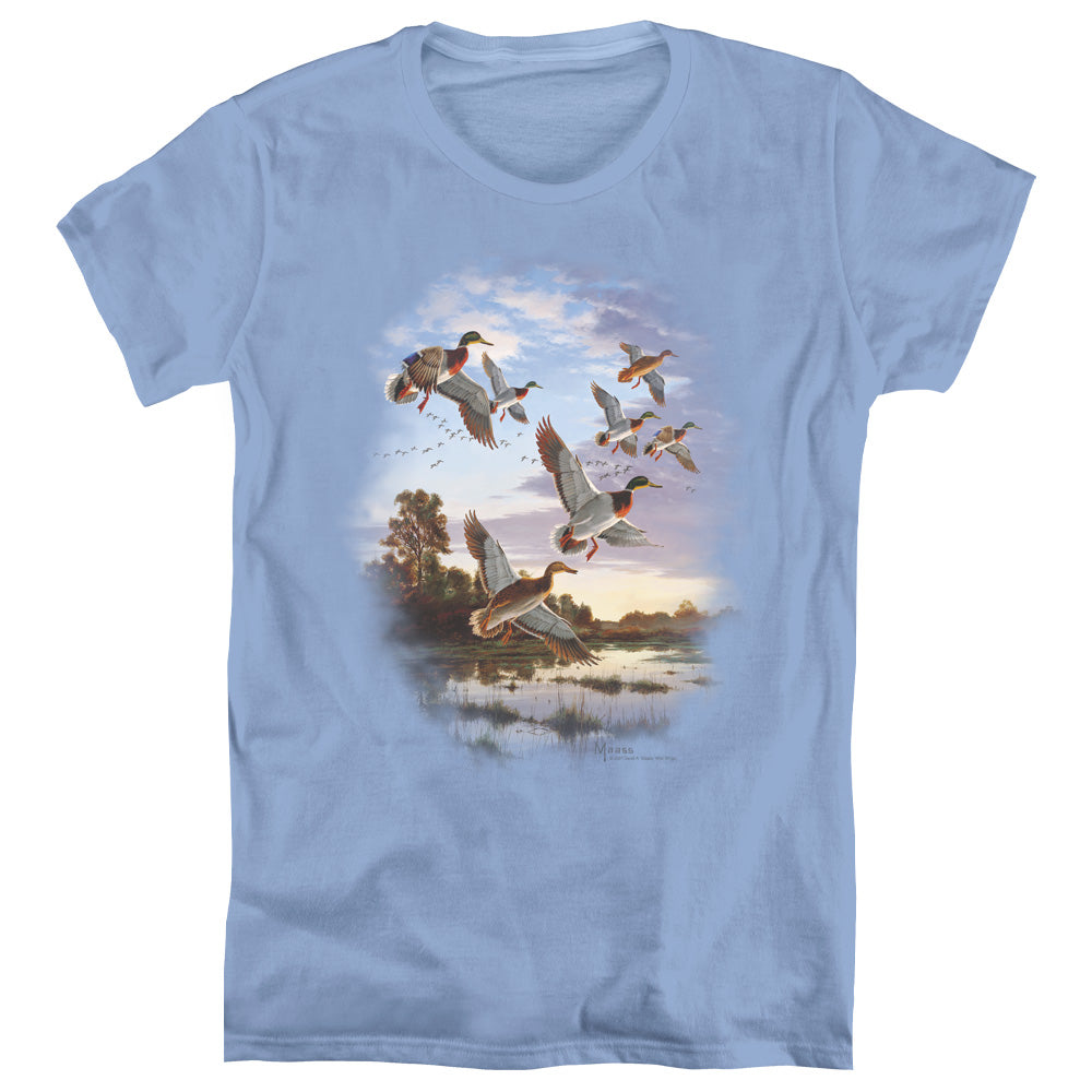 Wild Wings Evening Flight Mallards Womens T-Shirt