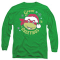 Teenage Mutant Ninja Turtles Green Greetings for Christmas Long Sleeve T-Shirt