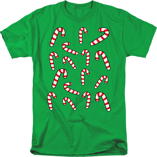 Christmas Candy Cane Crew Kelly Green T-Shirt