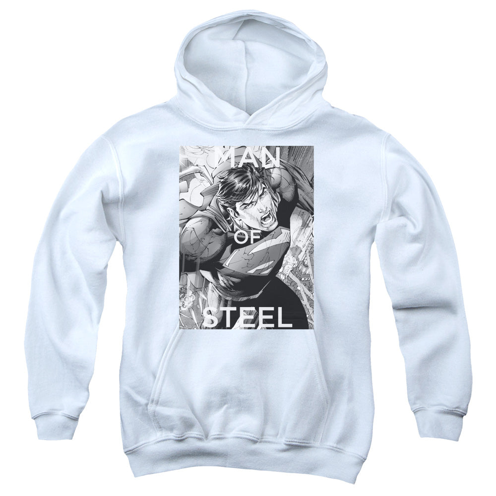 Superman Flight of Steel White Youth Hoodie