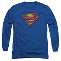 Superman Destroyed Supes Logo Long Sleeve T-Shirt