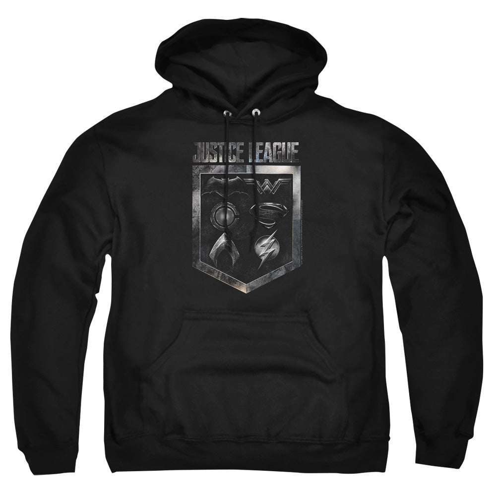 Justice League Shield Of Emblems Pullover Hoodie