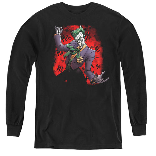 Batman Jokers Ave Youth Long Sleeve T-Shirt