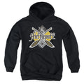 Harry Potter Hufflepuff Broomstick Badger Logo Youth Hoodie