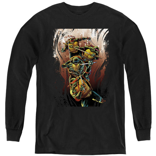 Teenage Mutant Ninja Turtles Earthy Rainbow Warriors Youth Long Sleeve T-Shirt