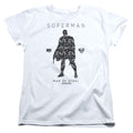 Superman Paisley Sihouette Womens T-Shirt