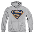 Superman Navy & Orange Shield Athletic Heather Pullover Hoodie