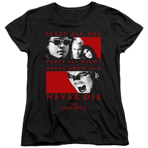 The Lost Boys Sleep All Day Party All Night Womens T-Shirt