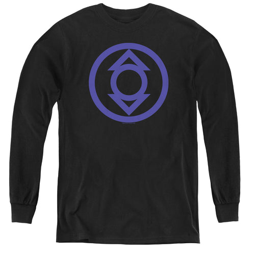 Green Lantern Blue Emblem Youth Long Sleeve T-Shirt