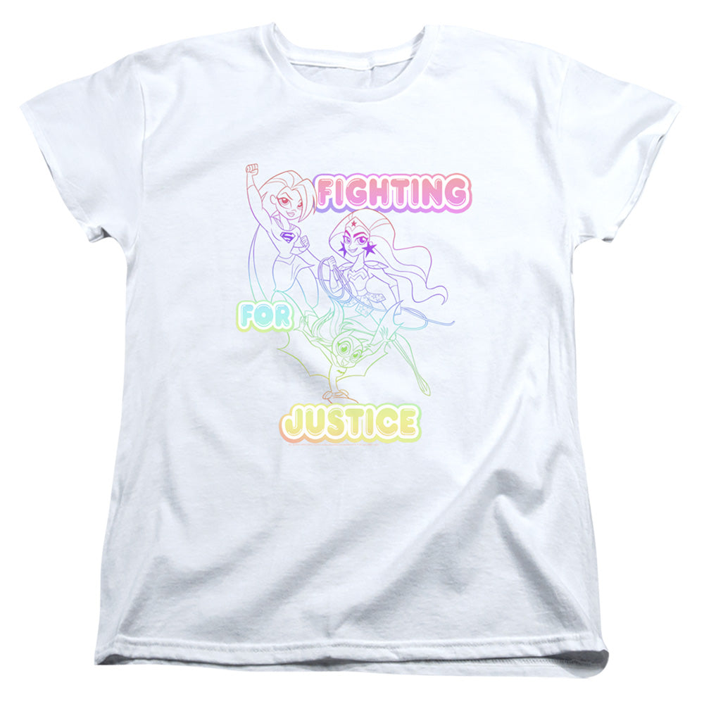 DC Super Hero Girls Fighting For Justice Womens T-Shirt