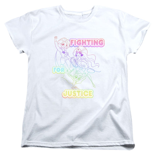 DC Super Hero Girls Fighting For Justice Womens T-Shirt