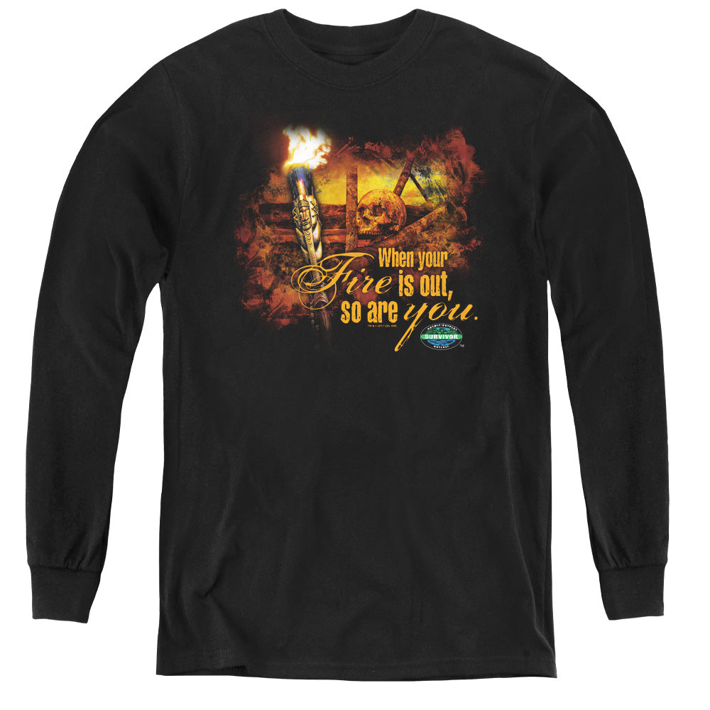 Survivor When Your Fire Is Out Youth Long Sleeve T-Shirt