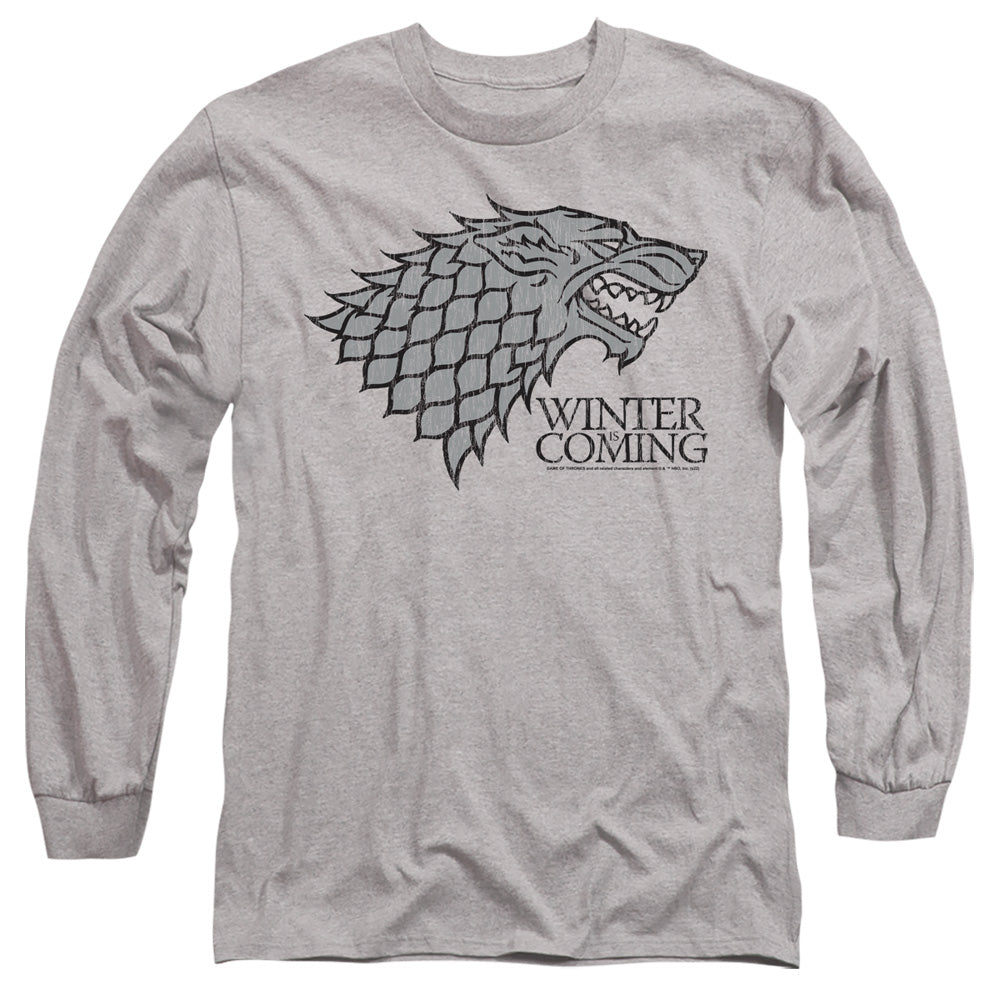 Game of Thrones Startk Winter Is Coming On Gray Long Sleeve T-Shirt