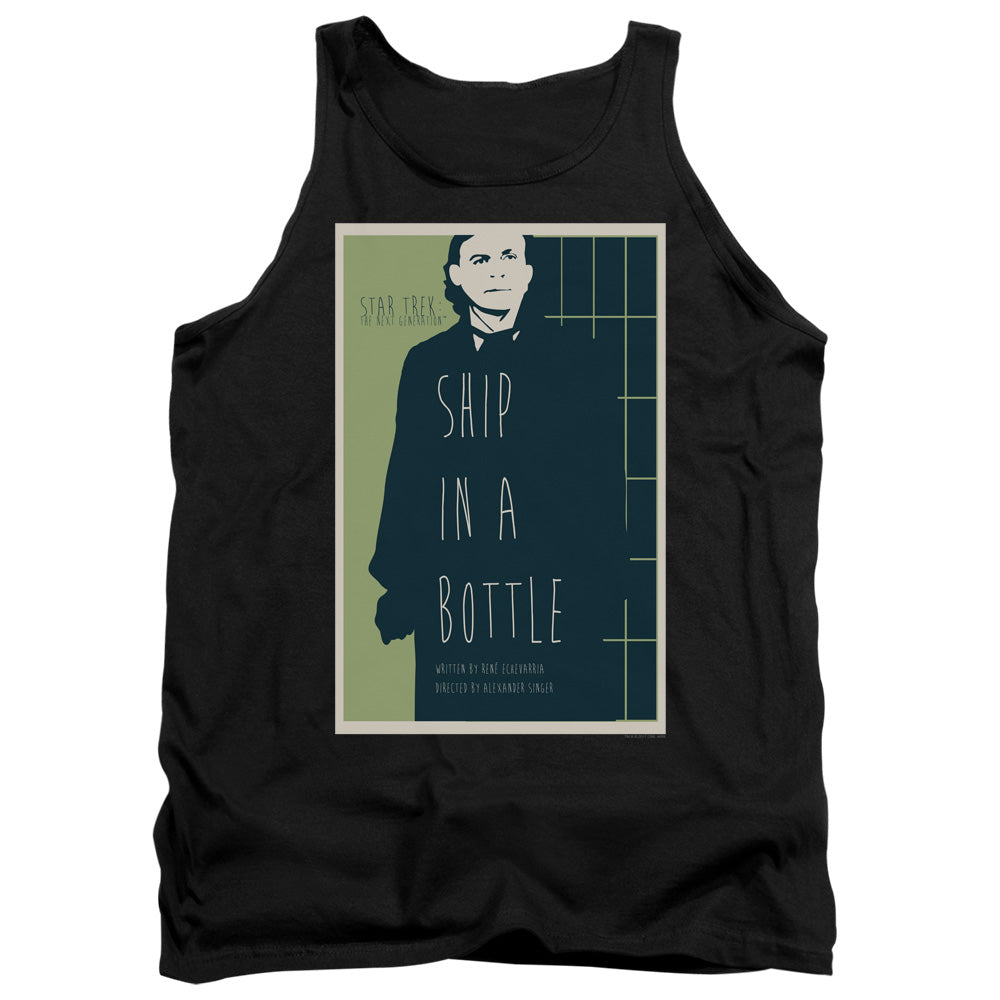 Star Trek Ship in a Bottle Black Tank Top