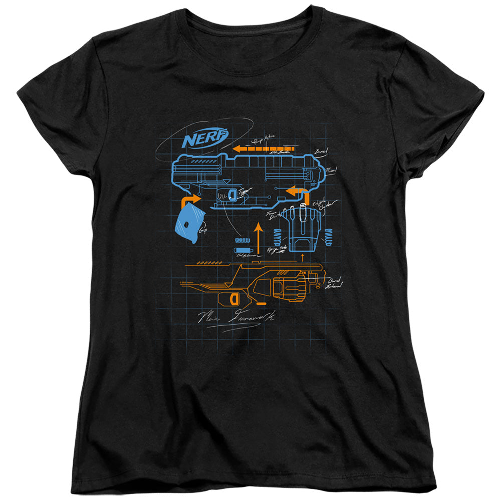 Nerf Blaster Blueprint Womens T-Shirt
