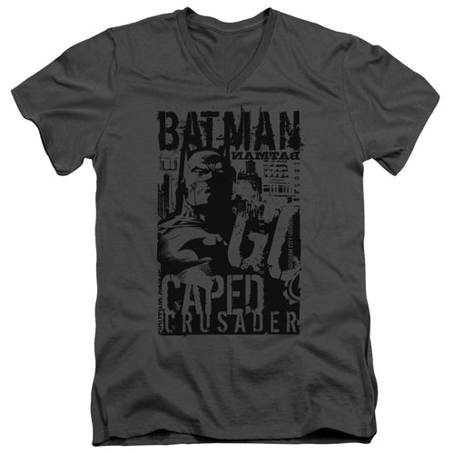 Batman Caped Crusader V-Neck T-Shirt