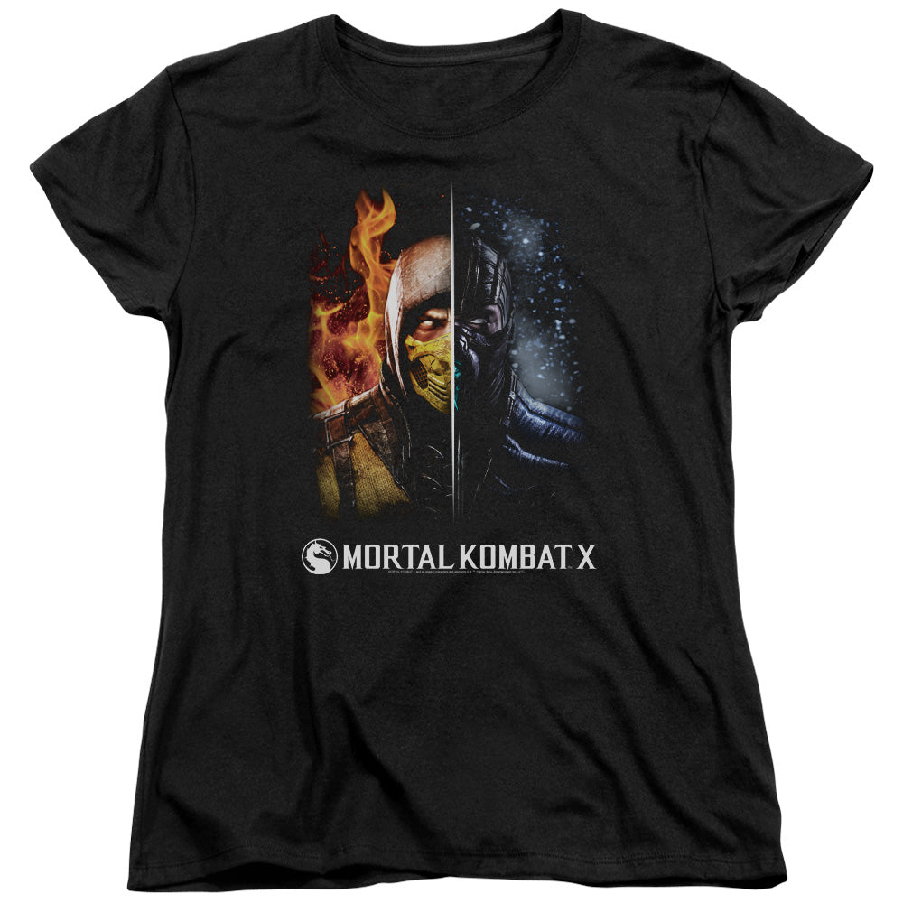Mortal Kombat 9 Fire and Ice Womens T-Shirt