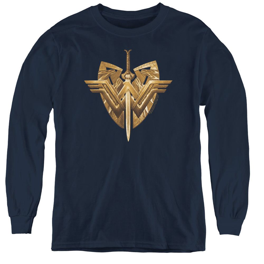 Wonder Woman (2017) Sword Emblem Youth Long Sleeve T-Shirt