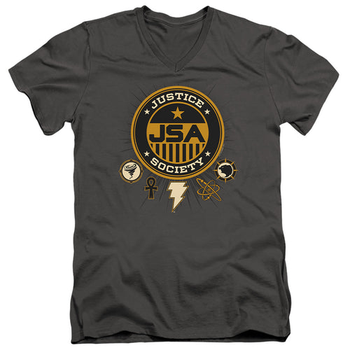Black Adam Black Adam Justice Society V-Neck T-Shirt