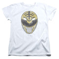 Mighty Morphin Power Rangers White Ranger Mask Womens T-Shirt