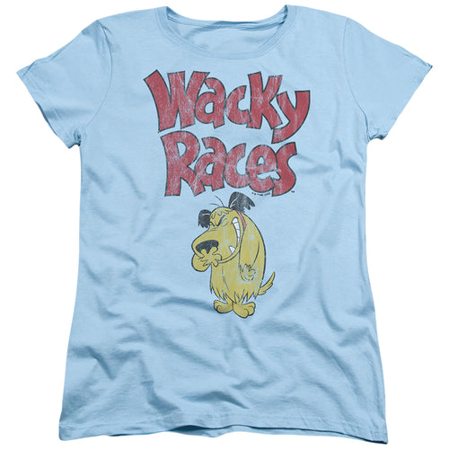 Wacky Races Muttley Snicker on Light Blue Womens T-Shirt