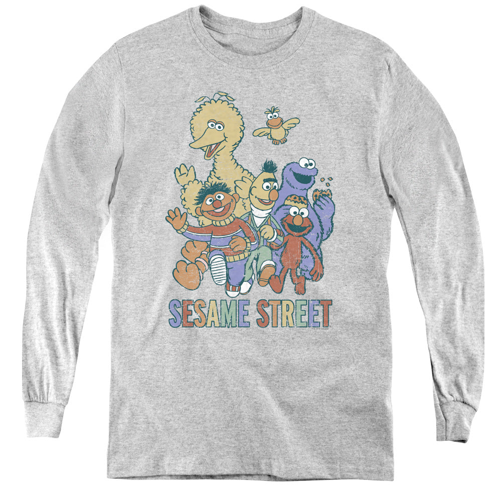 Sesame Street Colorful Group Youth Long Sleeve T-Shirt