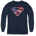 Superman U S Shield Youth Long Sleeve T-Shirt