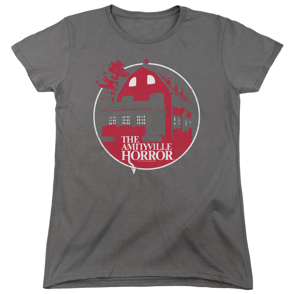 Amityville Horror Red House Womens T-Shirt