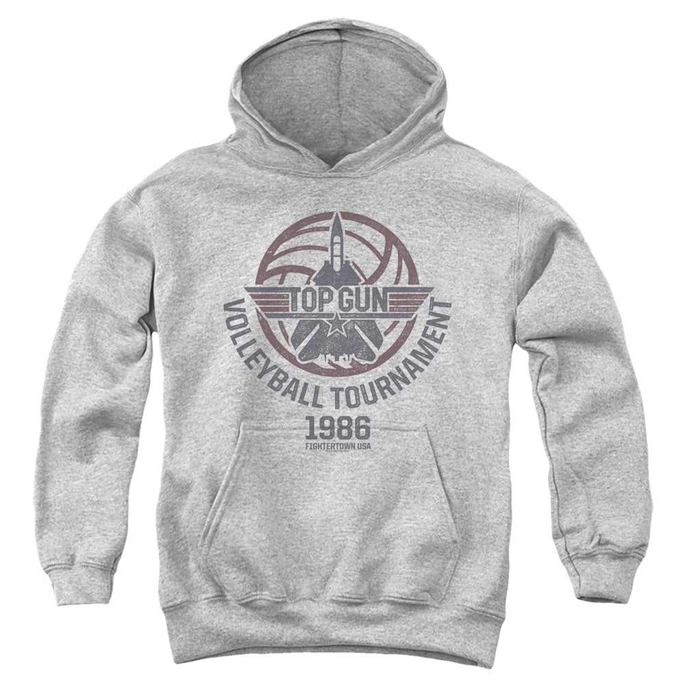 Top Gun Volleyball Tournament Grey Youth Hoodie