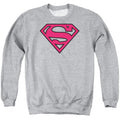 Superman Red & Black Shield Athletic Heather Crewneck Sweatshirt
